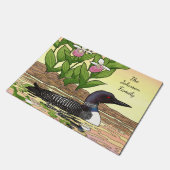 MN州バードフラワーロオンレディースリッパ ドアマット (アングル)