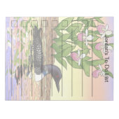 MN州バードフラワーロオンレディースリッパ ノートパッド (正面)