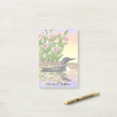 MN州バードフラワーロオンレディースリッパ ポストイット (デスク上)