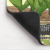 MN州バードフラワーロオンレディースリッパ マウスパッド (コーナー)