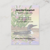 MN州バードフラワーロオンレディースリッパ 名刺 (裏面)