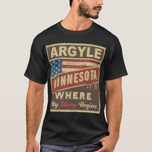 MN アーガイル私の物語が始まる場所 Tシャツ (正面)