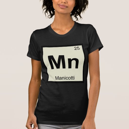 Mn - マニコッティ 化学周期表記号 tシャツ (正面)