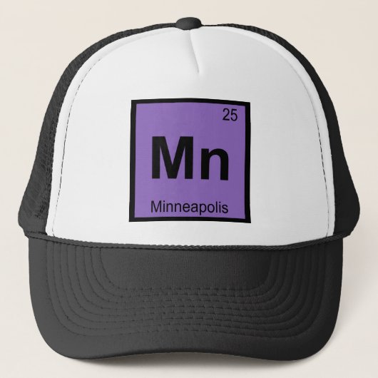 Mn – ミネアポリスミネソタ化学都市記号 キャップ (正面)