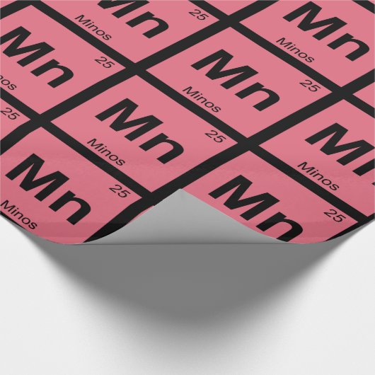 Mn – ミノスギリシャ化学周期表記号 ラッピングペーパー (角)