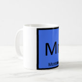 Mn - モンタナ州 化学元素記号 コーヒーマグカップ (正面左)