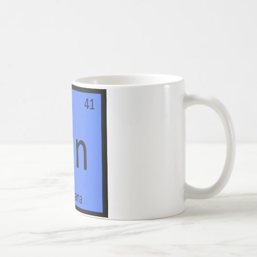 Mn - モンタナ州 化学元素記号 コーヒーマグカップ (右)
