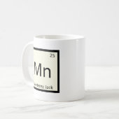 Mn - モントレージャックチーズ 化学元素周期表 コーヒーマグカップ (正面左)