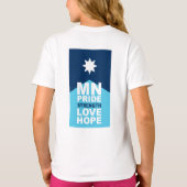 MN ルージング - ミネソタプライド、強さ、愛、そして希望 Tシャツ (裏面)