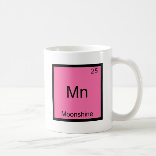 Mn -密造酒おもしろいな化学要素の記号のティー コーヒーマグカップ (右)