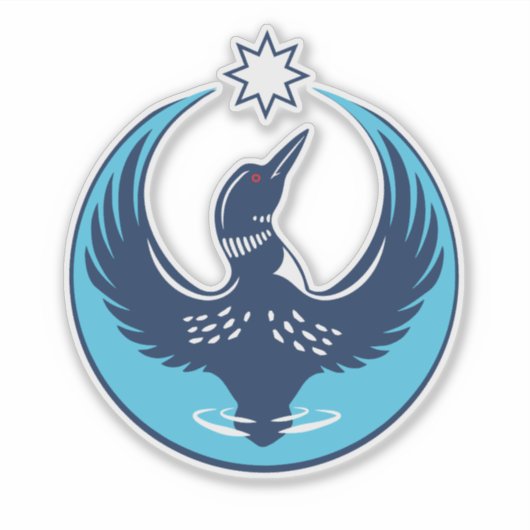 MN Loon Rising シール (正面)