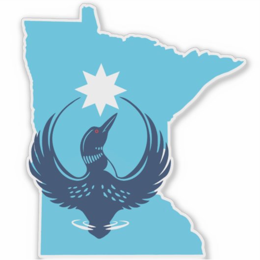 MN Loon Rising シール (正面)