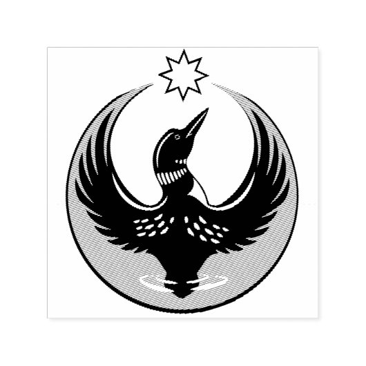 MN Loon Rising セルフインキングスタンプ (デザイン)