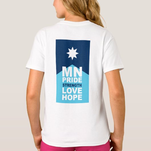 MN Loon Rising - MN Pride, Strength, Love & Hope Tシャツ (裏面)