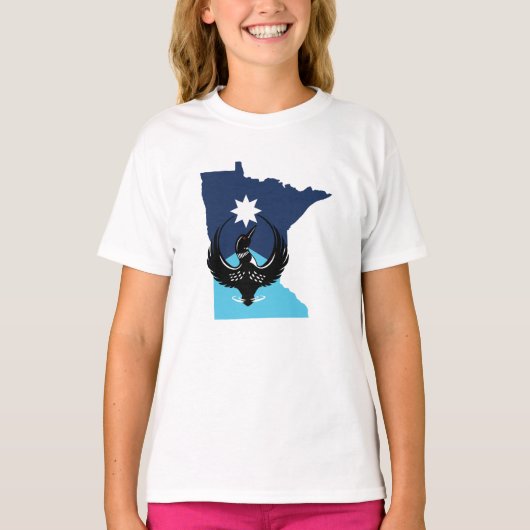 MN Loon Rising - MN Pride, Strength, Love & Hope Tシャツ (正面)