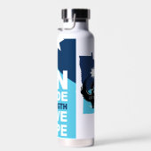 MN Loon Rising - MN State flag ウォーターボトル (右面)