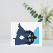 MN Loon Rising - MN State flag シーズンポストカード (スタンド正面)