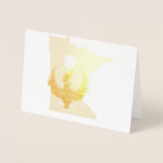 MN Loon Rising - MN State flag 箔カード (正面)