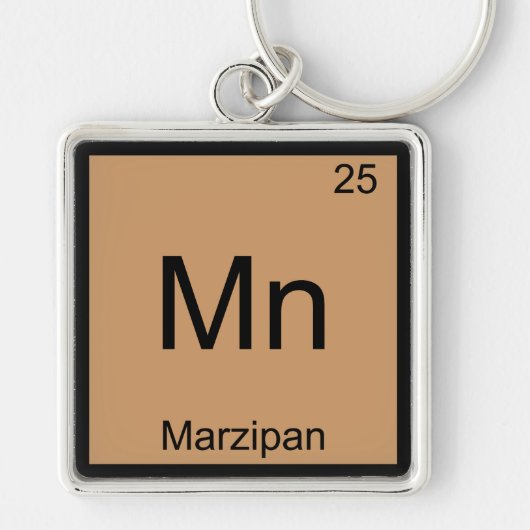 Mn - Marzipan化学素おもしろい子シンボルティー キーホルダー (正面)