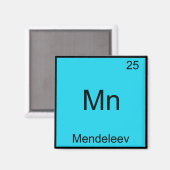 Mn - Mendeleev おもしろい Element Chemistry Symbol Tee マグネット (正面/裏面)