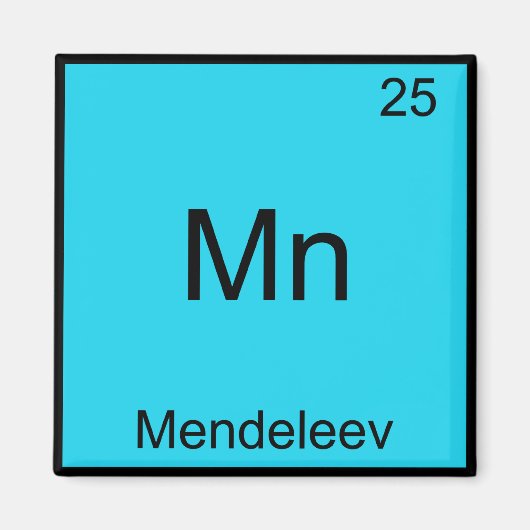 Mn - Mendeleev おもしろい Element Chemistry Symbol Tee マグネット (正面)
