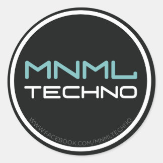 MNML Techno sticker ラウンドシール