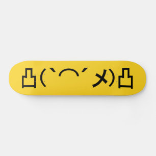 Moの怒っている顔文字の日本語Kaomoji スケートボード