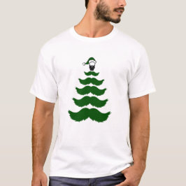Moの髭のクリスマスツリーのひげの人の上層の緑 Tシャツ