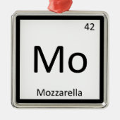 Mo – モッツァレラチーズ化学周期表 メタルオーナメント (正面)