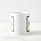 Mo -モツァレラのチーズ化学周期表 コーヒーマグカップ (中央)