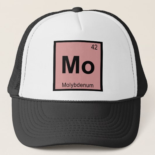 Mo -モリブデン化学周期表の記号 キャップ (正面)