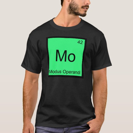 Mo - モーダス・オペランディ 楽しい化学元素Tシャツ Tシャツ (正面)