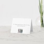 "Mo - 1頭の素晴らしい馬" Notecard カード (裏面)