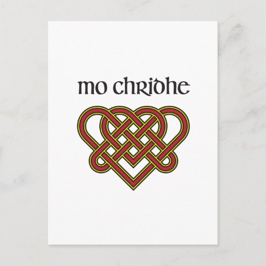 Mo Chridhe – ゲール語の私のハート ポストカード (正面)
