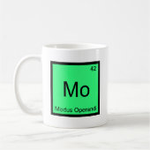 Mo - Modus Operandi化学おもしろい要素Tee コーヒーマグカップ (左)