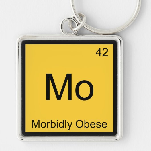 Mo - Morbbly Obese おもしろい Chemistry Element Tee キーホルダー (正面)