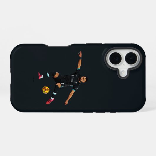 Mo Salah - Liverpool iPhone 16ケース (裏面横)