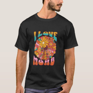 Moabレトロ60sスタイルグラフィックヒッピー長袖T Tシャツ