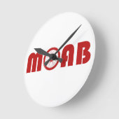 Moab（バイクホイール） ラウンド壁時計 (傾斜)