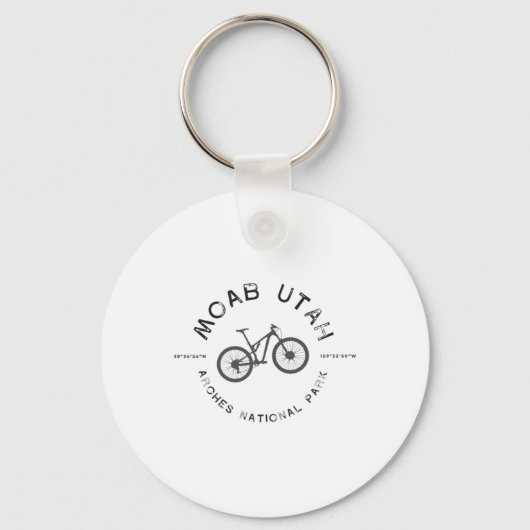 Moab ユタ マウンテンバイク Tシャツ キーホルダー (正面)