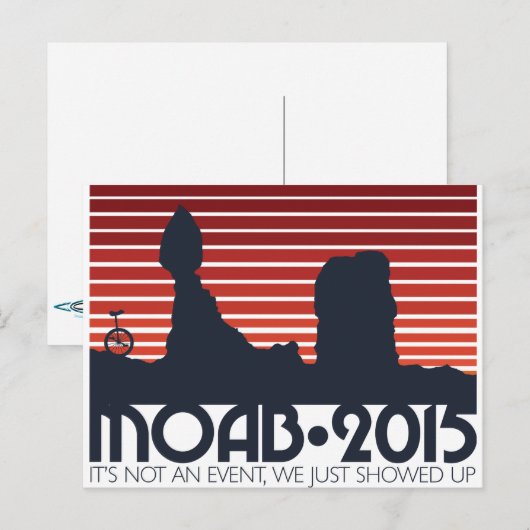 Moab 2015はがき – 赤 ポストカード (正面/裏面)