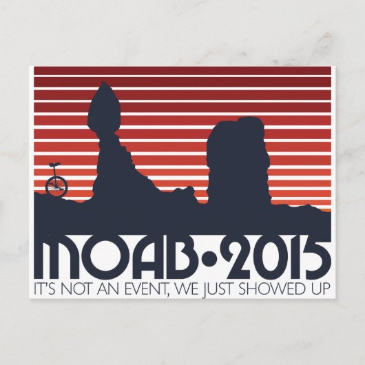 Moab 2015はがき – 赤 ポストカード (正面)