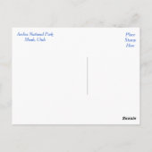 Moab Utahハガキ国立公園 ポストカード (裏面)