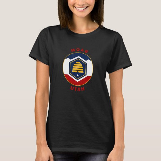 Moab Utah新UTフラッグビーハイブバケーションサミナリー Tシャツ (正面)