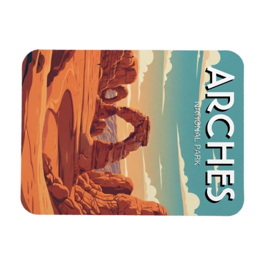 Moab Utah Arches National Park Delicate Arch マグネット (横)