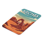 Moab Utah Arches National Park Delicate Arch マグネット (左側)