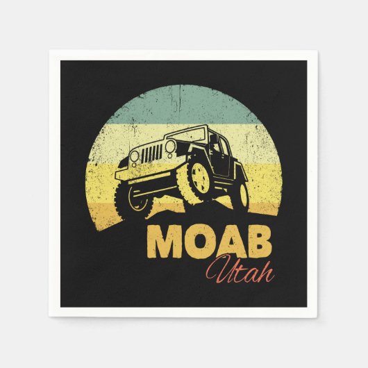 Moab Utah Gift for Off Roading - Utah土産4x4 スタンダードカクテルナプキン (正面)