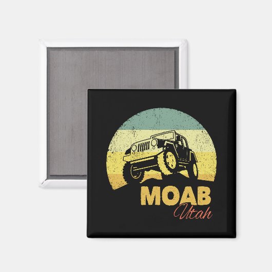 Moab Utah Gift for Off Roading - Utah土産4x4 マグネット (正面/裏面)