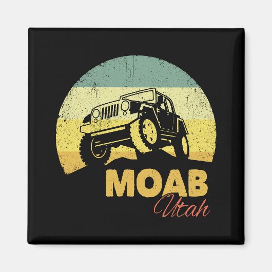 Moab Utah Gift for Off Roading - Utah土産4x4 マグネット (正面)