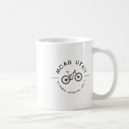 Moab Utah Mountain Biking T  コーヒーマグカップ (右)